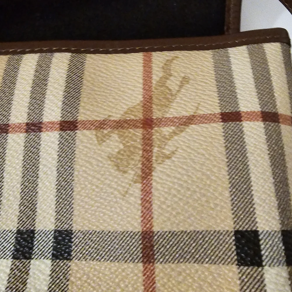 Burberry Shoulder Bag with Brown Leather Accents With COA and Branded Dustbag